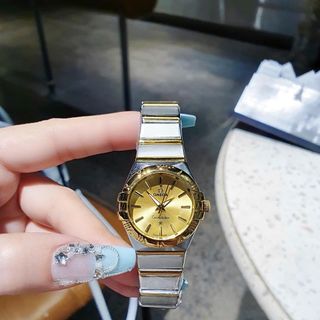 SĂN SALE MÙA HÈ ĐỒNG HỒ NAM NỮ TRUNG CẤP OMAGE VIỀN BEZEL KHOÁ BƯỚM