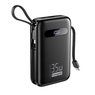 Pin Sạc Dự Phòng EnergyQC 20000mAh 35W PD QC4.0 Tích Hợp Cáp USB-C & Lightning