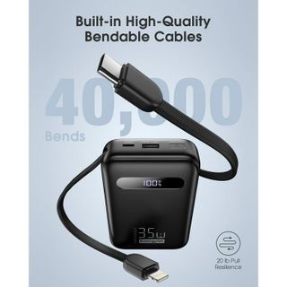 Pin Sạc Dự Phòng EnergyQC 20000mAh 35W PD QC4.0 Tích Hợp Cáp USB-C & Lightning