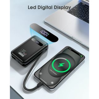 Pin Sạc Dự Phòng EnergyQC 20000mAh 35W PD QC4.0 Tích Hợp Cáp USB-C & Lightning