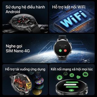 Đồng Hồ Thông Minh Xiaomi Black Shark Watch X Lắp Sim Độc Lập - Hàng Chính Hãng