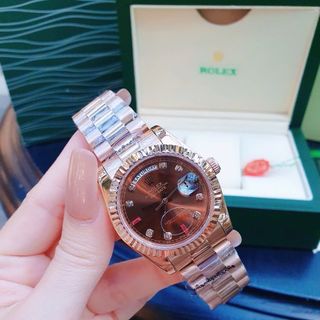 ĐỒNG HỒ CAO CẤP ROLXE DAY DATE CHÔCOLATE MÁY CƠ FREESTYLE