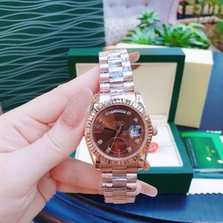 ĐỒNG HỒ CAO CẤP ROLXE DAY DATE CHÔCOLATE MÁY CƠ FREESTYLE