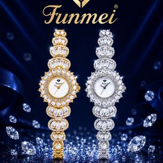 ĐỒNG HỒ NỮ CHÍNH HÃNG FUNMEI F2048 ĐÍNH ĐÁ CZ FULLBOX