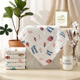 Khăn Xô Muslin Cao Cấp 6 Lớp - Kích Thước 25x25cm