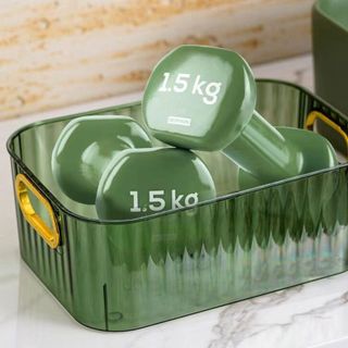 Hộp Đựng Mỹ Phẩm Cao Cấp Trong Suốt Có Tay Cầm STT229
