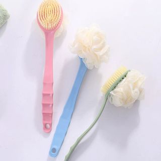Bàn Chải Kỳ Lưng Kèm Bông Tắm 2 Trong 1 STT262