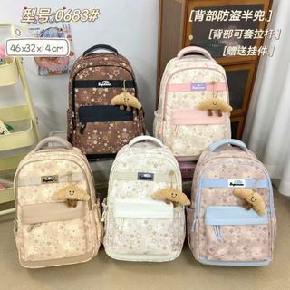 ✨ Balo A0683 Họa Tiết Ngôi Sao Hot Trend, Kèm Móc Khóa Xinh