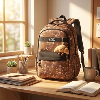 ✨ Balo A0683 Họa Tiết Ngôi Sao Hot Trend, Kèm Móc Khóa Xinh