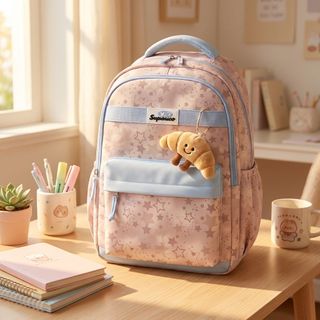 ✨ Balo A0683 Họa Tiết Ngôi Sao Hot Trend, Kèm Móc Khóa Xinh