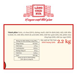 [Chai 2.2Kg Siêu Tiết Kiệm] Tương cà Làng Chài Xưa chua ngọt dịu nhẹ thơm ngon tự nhiên cà tươi