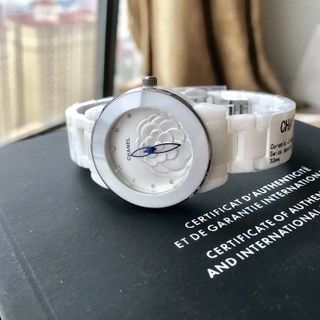 ĐỒNG HỒ NAM NỮ CAO CẤP CHANEU CERAMIC TRẮNG MẶT HOA  SỐ ĐÁ