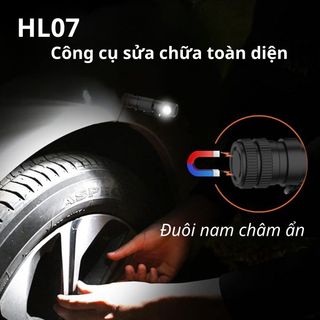 Camplos Đèn pin đội đầu đa năng hợp kim nhôm với đuôi nam châm đèn đội đầu 519A CRI90 sạc type C pin 18650 3000mAh