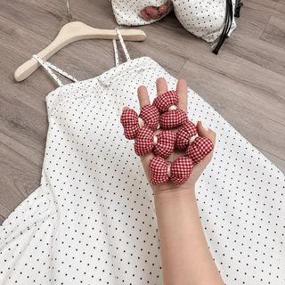ĐẦM MAXI CHẤM BI NƠ ĐỎ – NÀNG THƠ MÙA HÈ