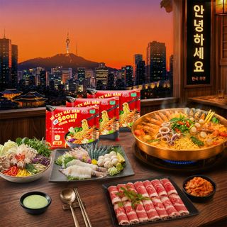 Mì Cay Hải Sản Seoul Chua Cay 7 Cấp Độ 6 Gói Gia Vị Làng Chài Xưa - Thôn Xanh Farm