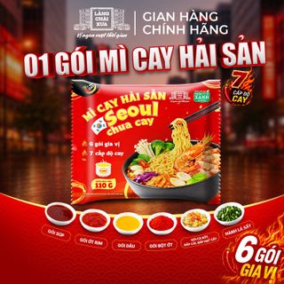 Mì Cay Hải Sản Seoul Chua Cay 7 Cấp Độ 6 Gói Gia Vị Làng Chài Xưa - Thôn Xanh Farm