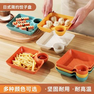 🍟 ĐĨA VUÔNG KÈM KHAY CHẤM SỐT ĐA NĂNG – ĐĨA ĂN VẶT, SUSHI, DIMSUM, KHOAI TÂY CHIÊN TIỆN LỢI STT293