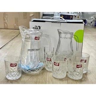 BỘ BÌNH THỦY TINH KÈM 6 LY DELI EH1002-1DL7 (T6)