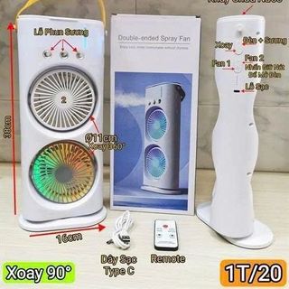 QUẠT PHUN SƯƠNG 2 TẦNG 3 CẤP GIÓ XOAY 90 (T20)