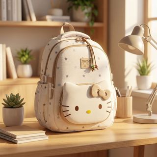 🎀Balo Kitty Siêu Đáng Yêu, Chống Thấm Tiện Lợi A3616 Đi Học Đi Chơi Đều Hợp