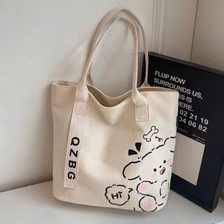 🐻 Túi Tote QZBG Gấu Happy Siêu Xinh, Đi Học Đi Chơi Đều Đẹp