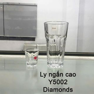 BỘ 6 LY THUỶ TINH NGẤN CAO DIAMONDS Y5002 (T12)