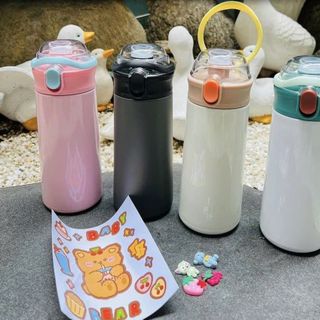 BÌNH GIỮ NHIỆT INOX STICKER GẤU 500ML (T50)