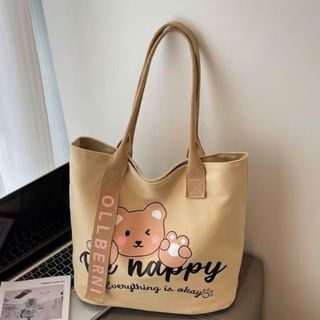🐻 TÚI TOTE GẤU HAPPY - Dễ Thương, Rộng Rãi, Mang Đi Đâu Cũng Xinh