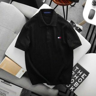 Mẫu áo thun polo nam. Vải thun xốp dệt kim.