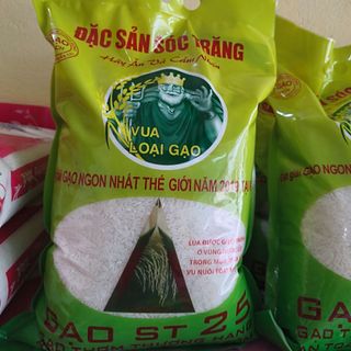Gạo ST25 Sóc Trăng Lúa Tôm Vua Loại Gạo