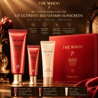 Set tinh chất chống nắng The Whoo UV Ultimate Red Vitamin Sunscreen Special Set