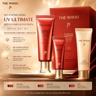 Set tinh chất chống nắng The Whoo UV Ultimate Red Vitamin Sunscreen Special Set