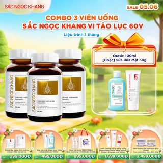 COMBO 03 Viên Uống Sắc Ngọc Khang Vi Tảo Lục [60 (Liệu trình 1 tháng) KÈM QUÀ TẶNG
