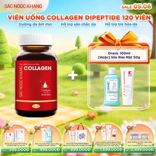 Viên Uống Collagen Dipeptide Sắc Ngọc Khang [Hộp 120 Viên] KÈM QUÀ TẶNG