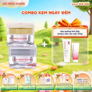 COMBO Kem Dưỡng Trắng Da - Mờ Nám Sạm Ngày & Đêm [Hộp 30g] KÈM QUÀ TẶNG