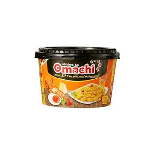 Mì trộn Omachi Tôm Phô mai trứng muối - Thùng 12 tô x 105g