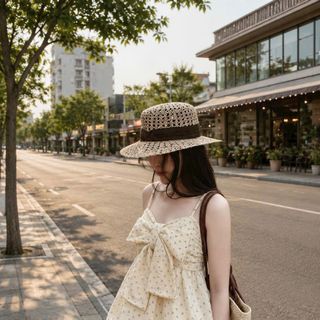 Áo Hoa Nhí Phối Nơ Bản Lớn – Dáng Babydoll Thoải Mái Cho Phái Đẹp