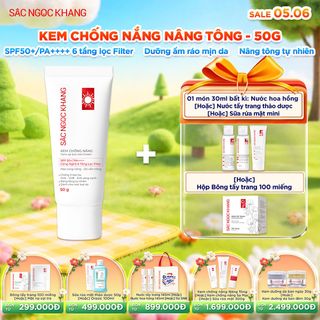 Kem Chống Nắng Nâng Tone Sắc Ngọc Khang [Tuýp 50g] KÈM QUÀ TẶNG