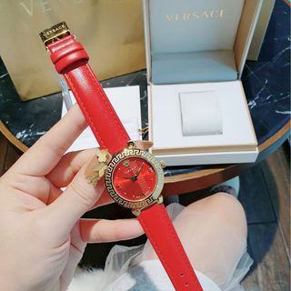 SĂN SALE MÙA HÈ ĐỒNG HỒ NỮ CAO CẤP VERXACE DÂY DA MẶT TRÒN