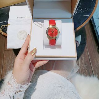 SĂN SALE MÙA HÈ ĐỒNG HỒ NỮ CAO CẤP VERXACE DÂY DA MẶT TRÒN