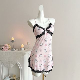 Váy ngủ lụa ren