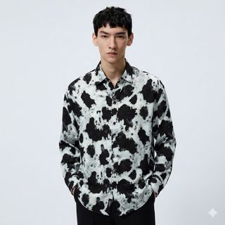 Sơ mi nam. Loose LongSleeve Shirt .  Chất lụa 100% cotton dệt , thiết kế tay dài.
