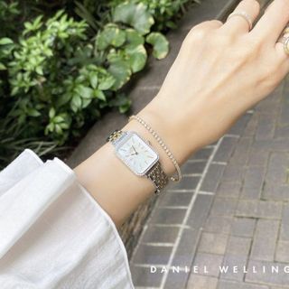 ĐỒNG HỒ NỮ CAO CẤP D WELLINGTON LUMINE DÂY THÉP MẶT CN VIỀN HỘT FULLBOX
