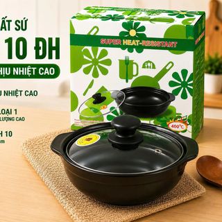 NỒI ĐẤT SỨ ĐỈNH 10 ĐH LOẠI 1 - CHỊU NHIỆT CAO (T16)