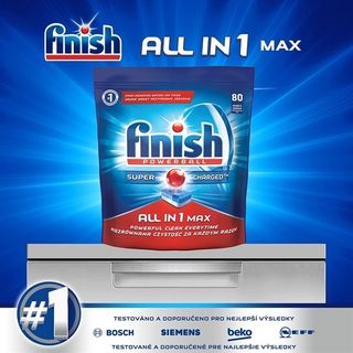 Viên rửa chén,ly Finish Powerball al in 1 max 80 viên