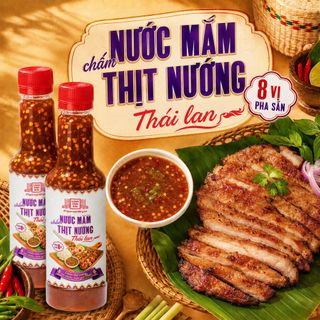 [Combo 2 Chai] Nước Mắm Chấm Thịt Nướng pha sẵn 8 vị Làng Chài Xưa - Chắt lọc tinh tuý ẩm thực Thái
