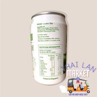 Trà bí đao Winter Melon JJ Singapore 300ml - xanh lá