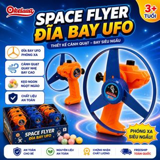 Đồ Chơi Đĩa Bay Không Gian UFO Kèm Kẹo Okelaaa