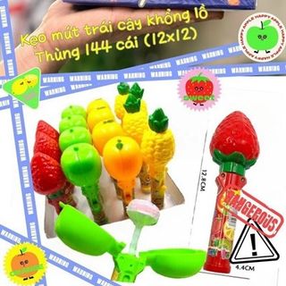 Kẹo mút đầu trái dâu FRUIT LOLLIPOP