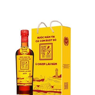 Nước mắm Tĩn cá cơm ruột đỏ 60N chai thủy tinh 500ml